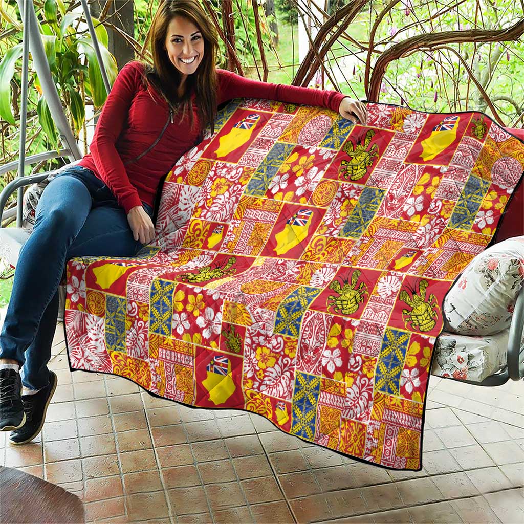 Niue Monuina e Kilisimasi Quilt Pacific Patchwork Xmas Vibes - Polynesian Pride