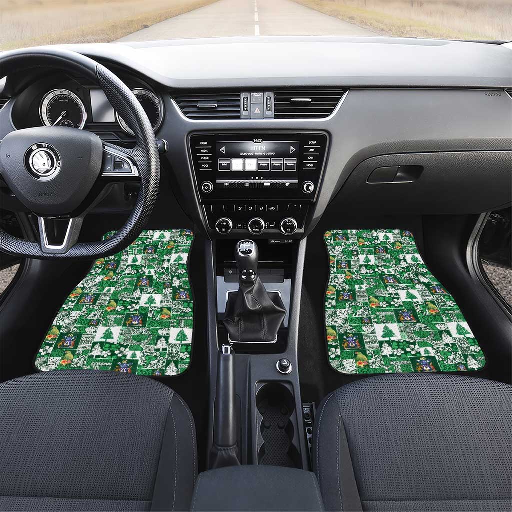 Norfolk Island Meri Krismas Car Mats Pacific Patchwork Xmas Vibes - Polynesian Pride