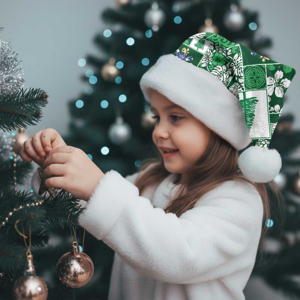 Norfolk Island Meri Krismas Christmas Santa Hat Pacific Patchwork Xmas Vibes - Polynesian Pride