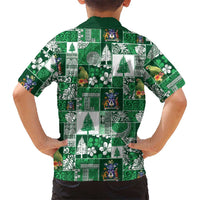 Norfolk Island Meri Krismas Family Matching Summer Maxi Dress and Hawaiian Shirt Pacific Patchwork Xmas Vibes - Polynesian Pride