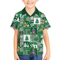Norfolk Island Meri Krismas Family Matching Summer Maxi Dress and Hawaiian Shirt Pacific Patchwork Xmas Vibes - Polynesian Pride