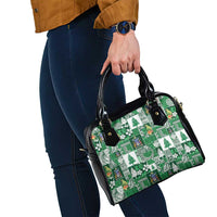 Norfolk Island Meri Krismas Shoulder Handbag Pacific Patchwork Xmas Vibes - Polynesian Pride