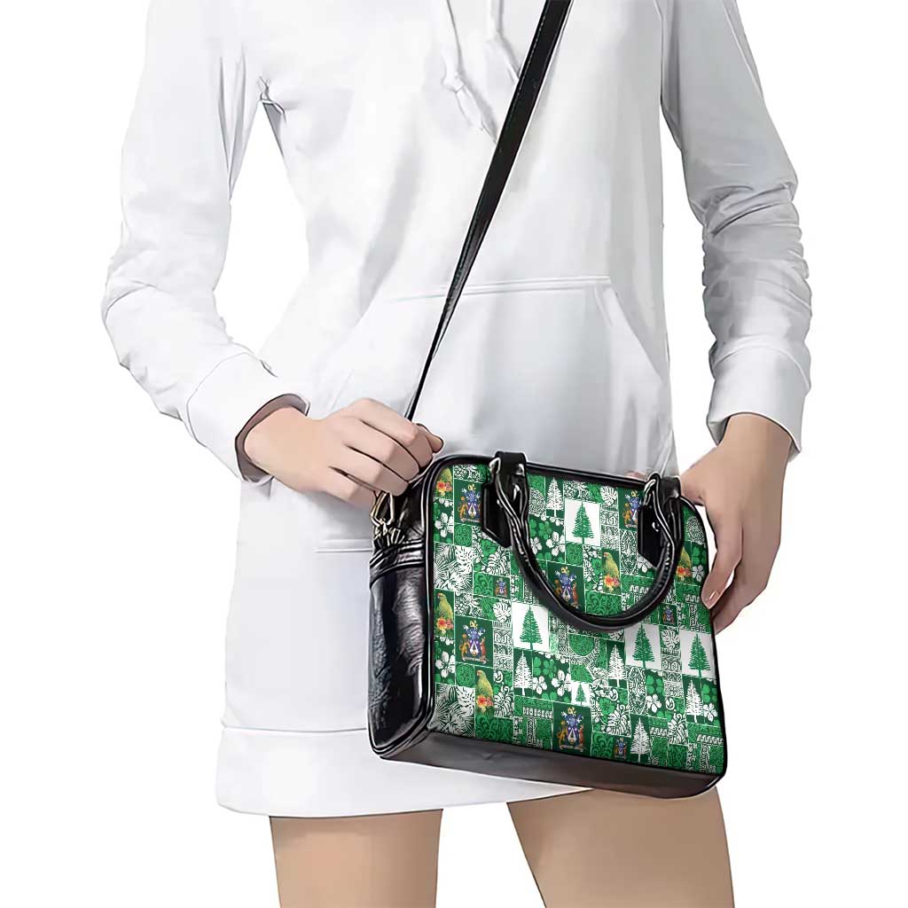 Norfolk Island Meri Krismas Shoulder Handbag Pacific Patchwork Xmas Vibes - Polynesian Pride
