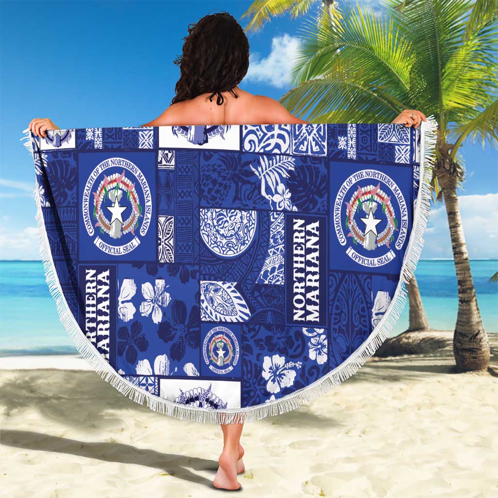 Northern Mariana Islands Magof Nochebuena Beach Blanket Pacific Patchwork Xmas Vibes LT9 - Polynesian Pride
