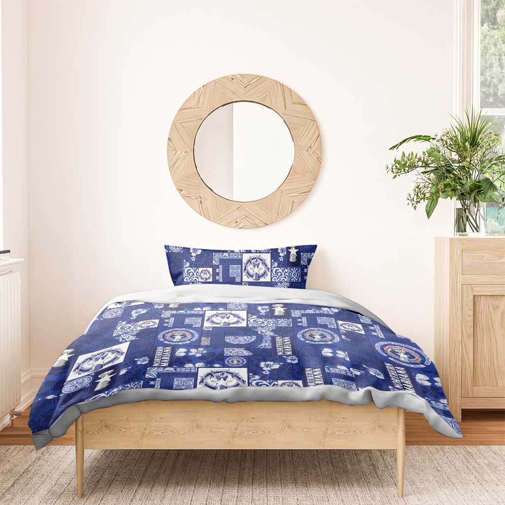 Northern Mariana Islands Magof Nochebuena Bedding Set Pacific Patchwork Xmas Vibes LT9 - Polynesian Pride