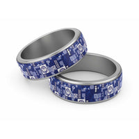 Northern Mariana Islands Magof Nochebuena Classic Ring Pacific Patchwork Xmas Vibes - Polynesian Pride