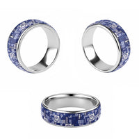 Northern Mariana Islands Magof Nochebuena Classic Ring Pacific Patchwork Xmas Vibes - Polynesian Pride