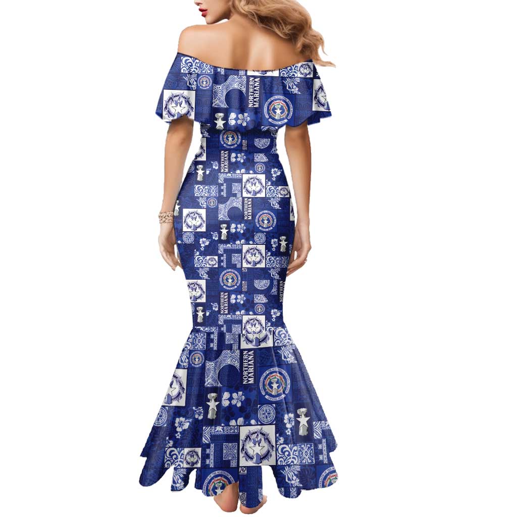 Northern Mariana Islands Magof Nochebuena Family Matching Mermaid Dress and Hawaiian Shirt Pacific Patchwork Xmas Vibes LT9 - Polynesian Pride