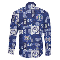 Northern Mariana Islands Magof Nochebuena Family Matching Short Sleeve Bodycon Dress and Hawaiian Shirt Pacific Patchwork Xmas Vibes LT9 - Polynesian Pride