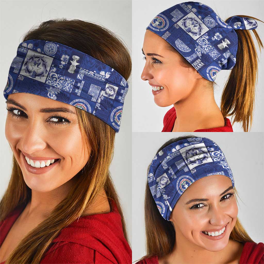 Northern Mariana Islands Magof Nochebuena Neck Gaiter Pacific Patchwork Xmas Vibes - Polynesian Pride