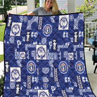 Northern Mariana Islands Magof Nochebuena Quilt Pacific Patchwork Xmas Vibes LT9 Blue - Polynesian Pride