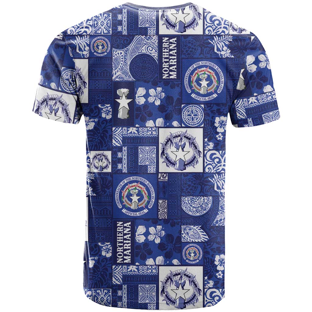 Northern Mariana Islands Magof Nochebuena T Shirt Pacific Patchwork Xmas Vibes - Polynesian Pride