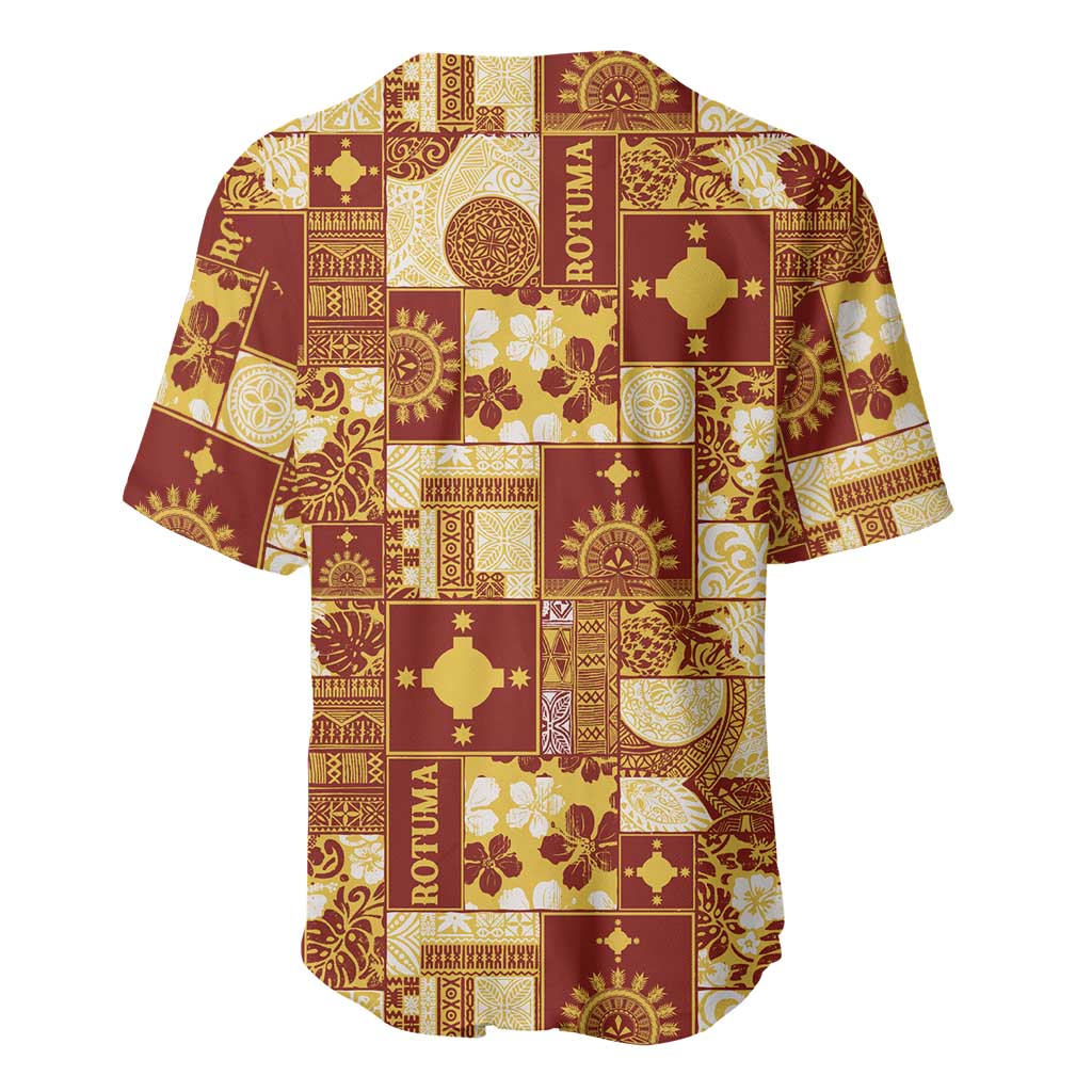 Rotuma Faiakse'ea 'e Kirisimasi Baseball Jersey Pacific Patchwork Xmas Vibes - Polynesian Pride