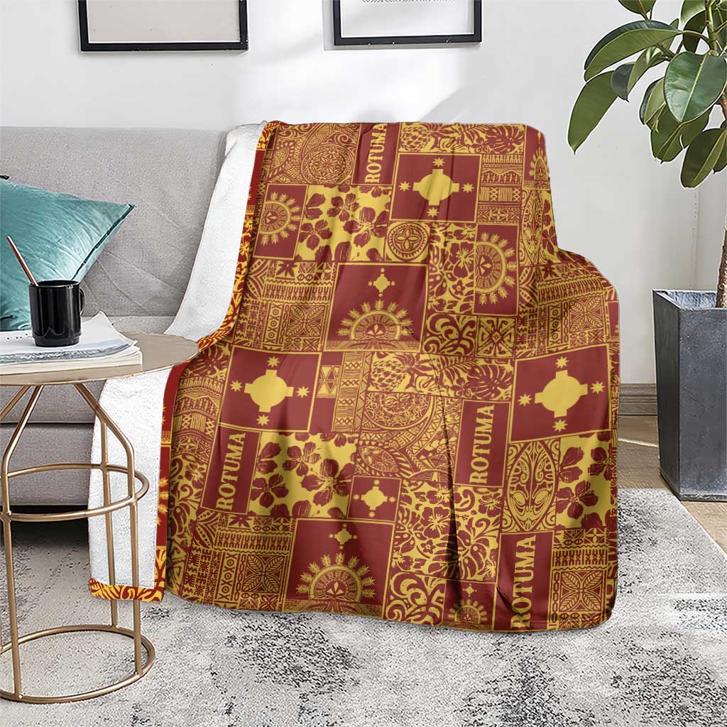 Rotuma Faiakse'ea 'e Kirisimasi Blanket Pacific Patchwork Xmas Vibes - Polynesian Pride