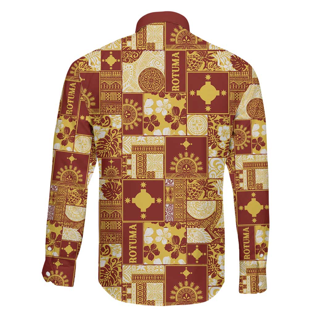 Rotuma Faiakse'ea 'e Kirisimasi Family Matching Off The Shoulder Long Sleeve Dress and Hawaiian Shirt Pacific Patchwork Xmas Vibes - Polynesian Pride