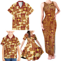 Rotuma Faiakse'ea 'e Kirisimasi Family Matching Tank Maxi Dress and Hawaiian Shirt Pacific Patchwork Xmas Vibes - Polynesian Pride