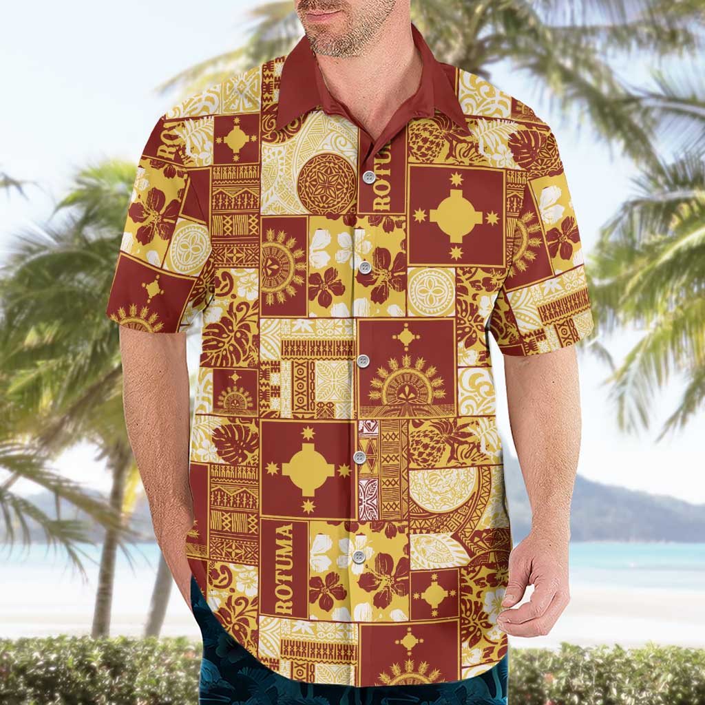 Rotuma Faiakse'ea 'e Kirisimasi Hawaiian Shirt Pacific Patchwork Xmas Vibes - Polynesian Pride