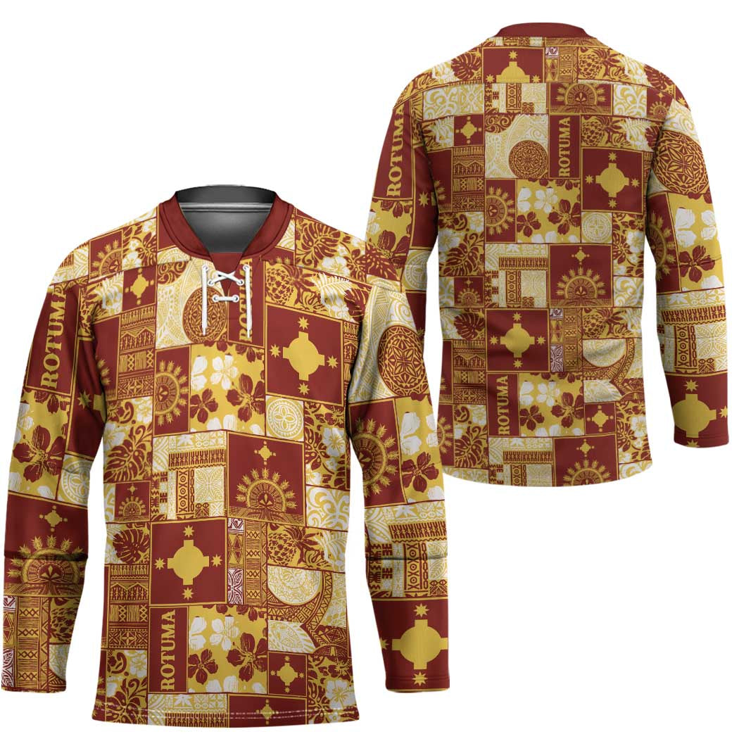 Rotuma Faiakse'ea 'e Kirisimasi Hockey Jersey Pacific Patchwork Xmas Vibes - Polynesian Pride