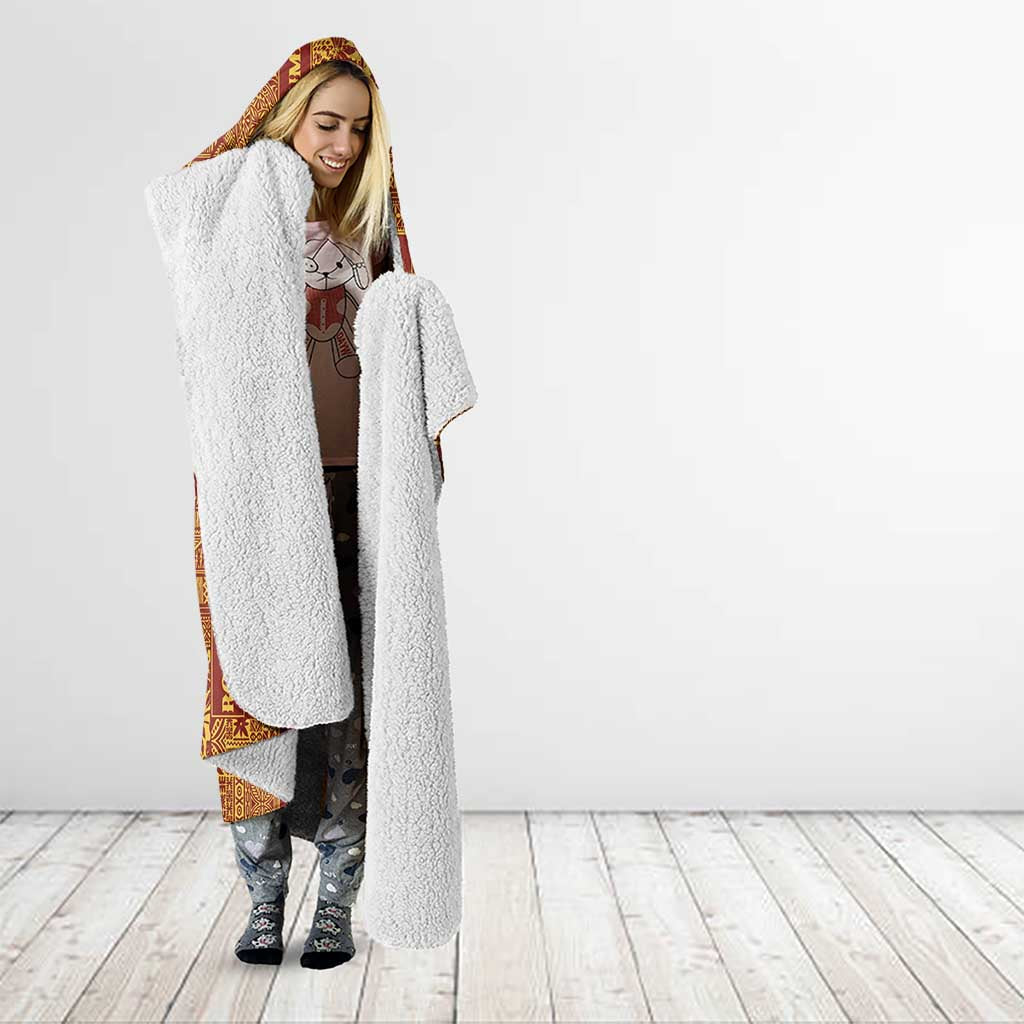 Rotuma Faiakse'ea 'e Kirisimasi Hooded Blanket Pacific Patchwork Xmas Vibes - Polynesian Pride
