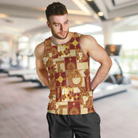 Rotuma Faiakse'ea 'e Kirisimasi Men Tank Top Pacific Patchwork Xmas Vibes - Polynesian Pride
