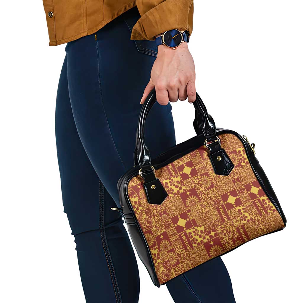 Rotuma Faiakse'ea 'e Kirisimasi Shoulder Handbag Pacific Patchwork Xmas Vibes - Polynesian Pride