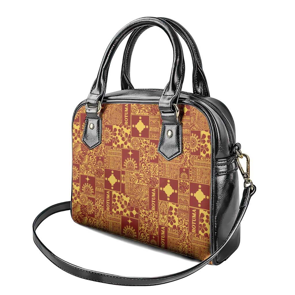 Rotuma Faiakse'ea 'e Kirisimasi Shoulder Handbag Pacific Patchwork Xmas Vibes - Polynesian Pride
