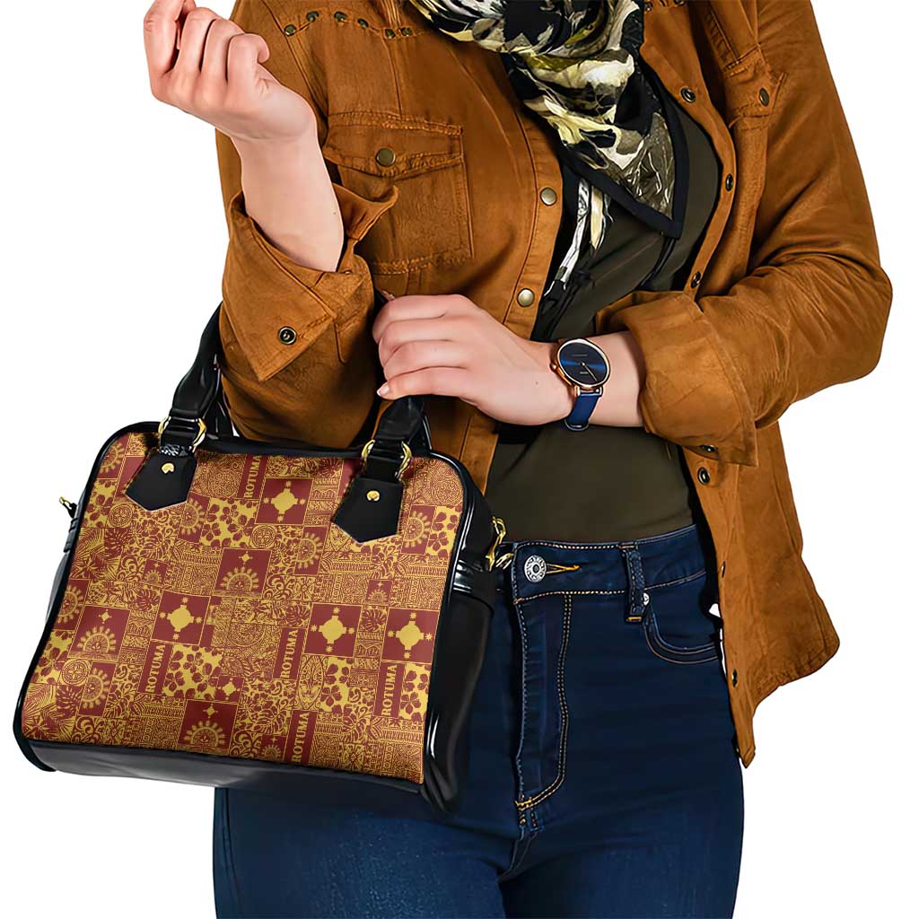 Rotuma Faiakse'ea 'e Kirisimasi Shoulder Handbag Pacific Patchwork Xmas Vibes - Polynesian Pride