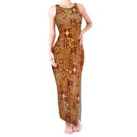 Rotuma Faiakse'ea 'e Kirisimasi Tank Maxi Dress Pacific Patchwork Xmas Vibes - Polynesian Pride