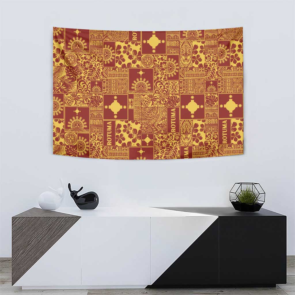 Rotuma Faiakse'ea 'e Kirisimasi Tapestry Pacific Patchwork Xmas Vibes - Polynesian Pride