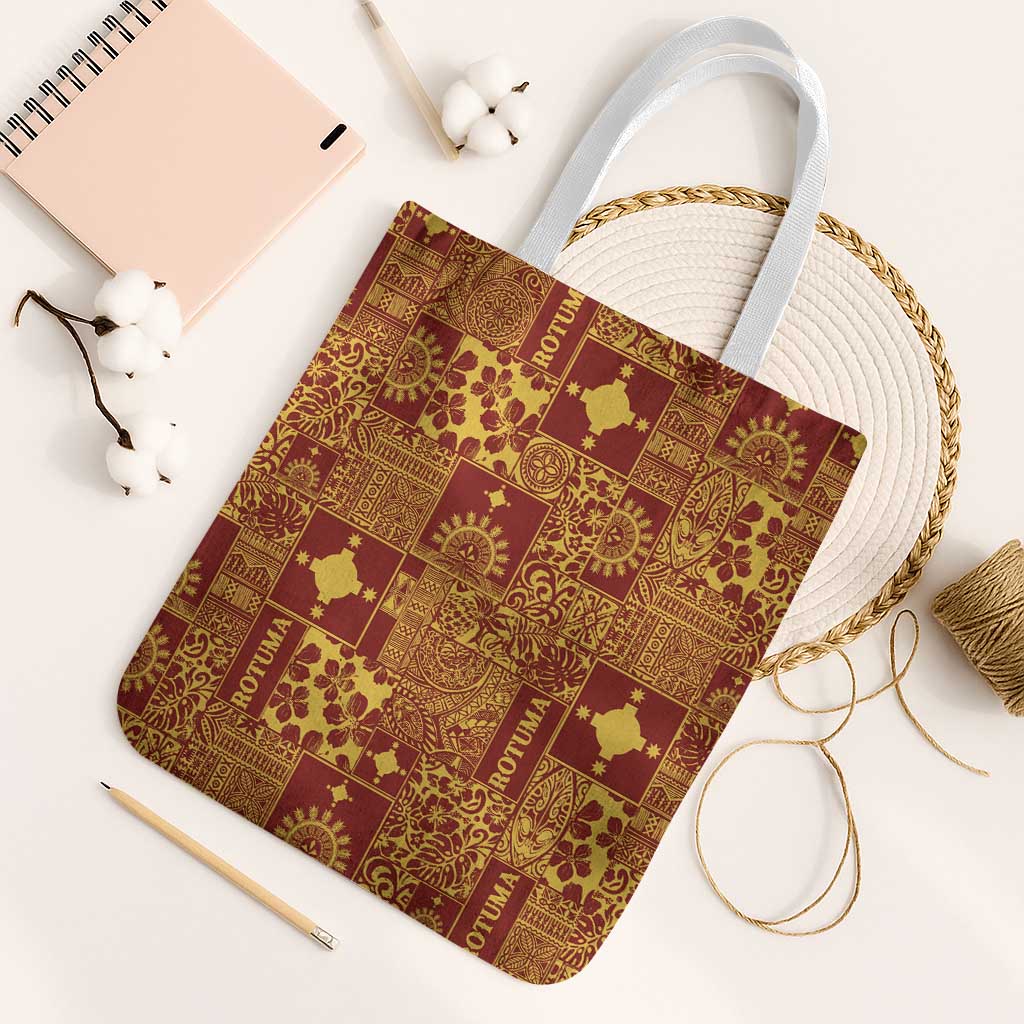 Rotuma Faiakse'ea 'e Kirisimasi Tote Bag Pacific Patchwork Xmas Vibes - Polynesian Pride