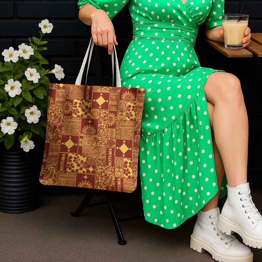 Rotuma Faiakse'ea 'e Kirisimasi Tote Bag Pacific Patchwork Xmas Vibes - Polynesian Pride