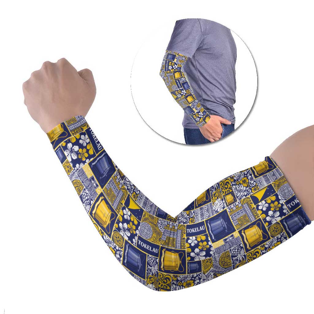 Tokelau Manuia te Kilihimahi Arm Sleeves Pacific Patchwork Xmas Vibes - Polynesian Pride