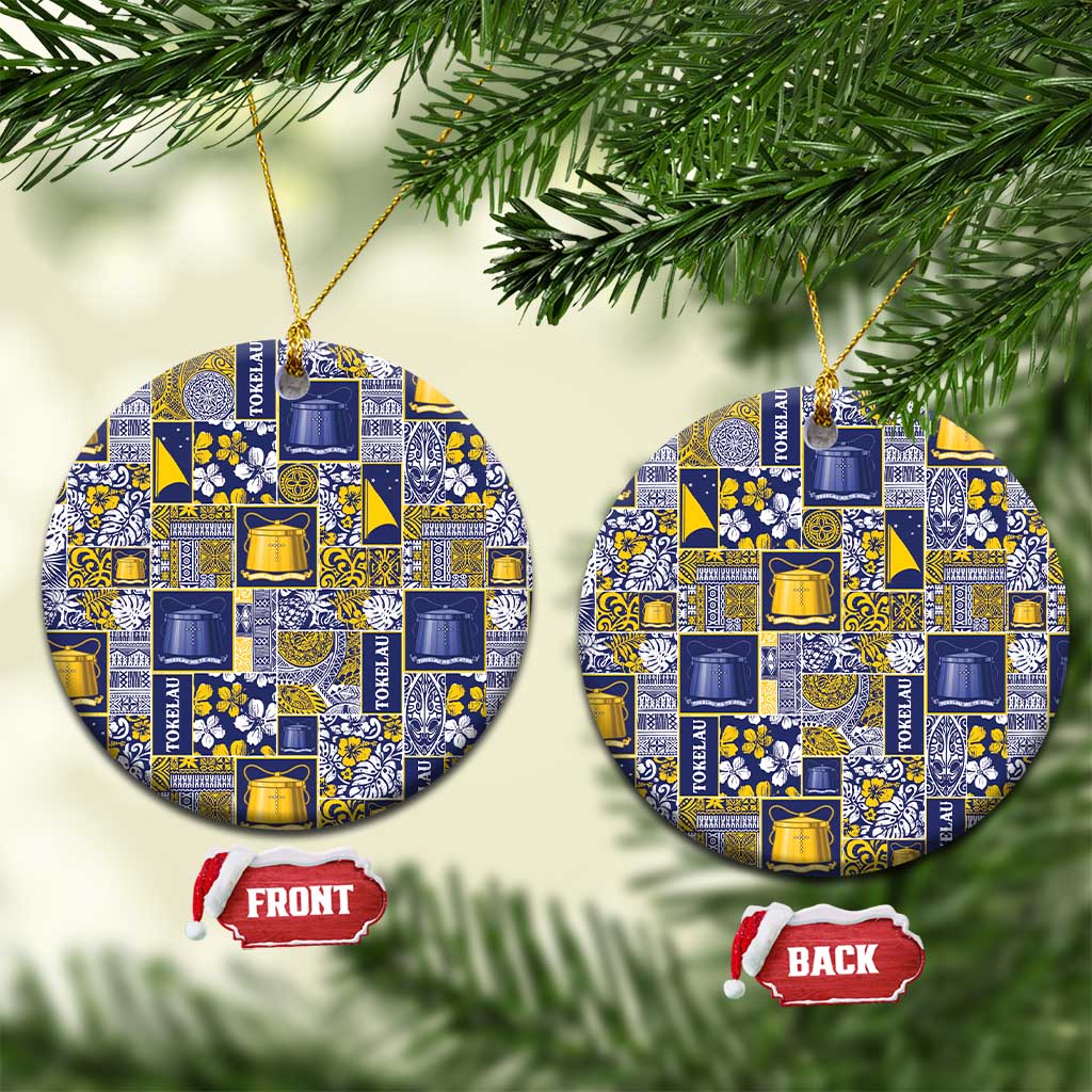 Tokelau Manuia te Kilihimahi Ceramic Ornament Pacific Patchwork Xmas Vibes - Polynesian Pride
