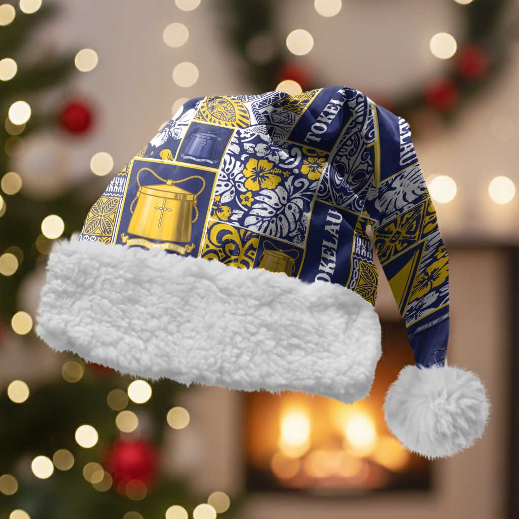 Tokelau Manuia te Kilihimahi Christmas Santa Hat Pacific Patchwork Xmas Vibes - Polynesian Pride