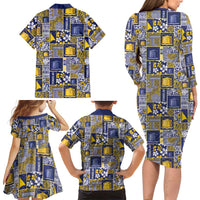 Tokelau Manuia te Kilihimahi Family Matching Long Sleeve Bodycon Dress and Hawaiian Shirt Pacific Patchwork Xmas Vibes LT9 - Polynesian Pride