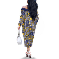 Tokelau Manuia te Kilihimahi Family Matching Off The Shoulder Long Sleeve Dress and Hawaiian Shirt Pacific Patchwork Xmas Vibes LT9 - Polynesian Pride