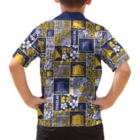 Tokelau Manuia te Kilihimahi Family Matching Off Shoulder Short Dress and Hawaiian Shirt Pacific Patchwork Xmas Vibes - Polynesian Pride