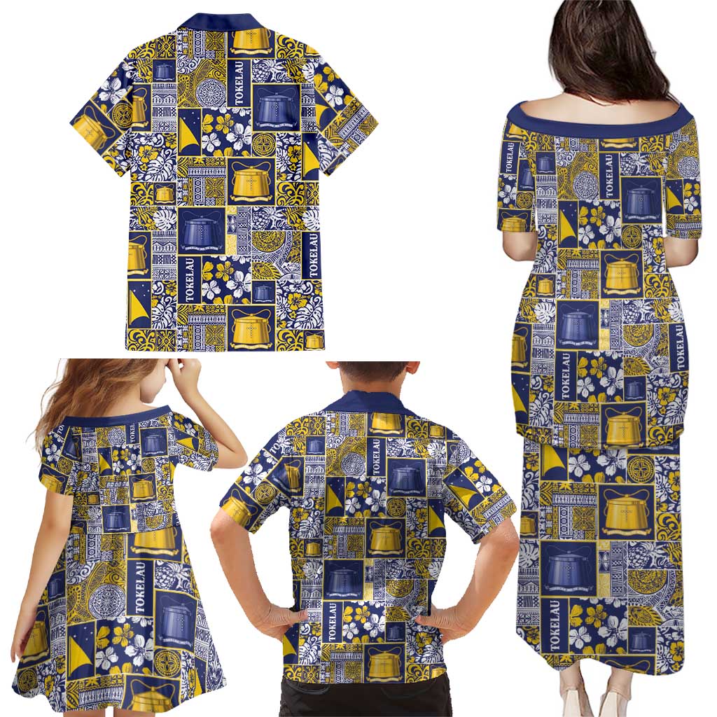 Tokelau Manuia te Kilihimahi Family Matching Puletasi and Hawaiian Shirt Pacific Patchwork Xmas Vibes - Polynesian Pride