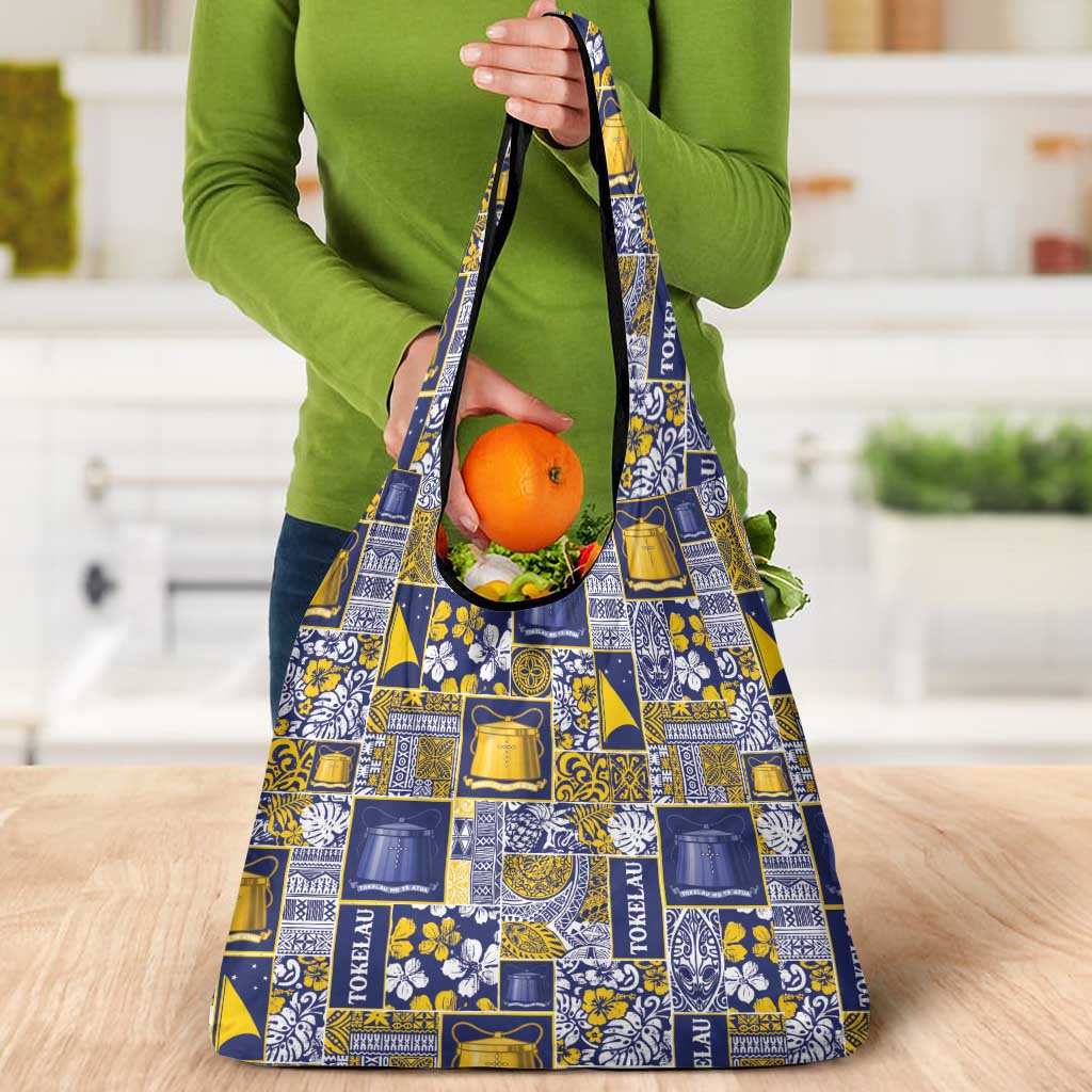Tokelau Manuia te Kilihimahi Grocery Bag Pacific Patchwork Xmas Vibes - Polynesian Pride