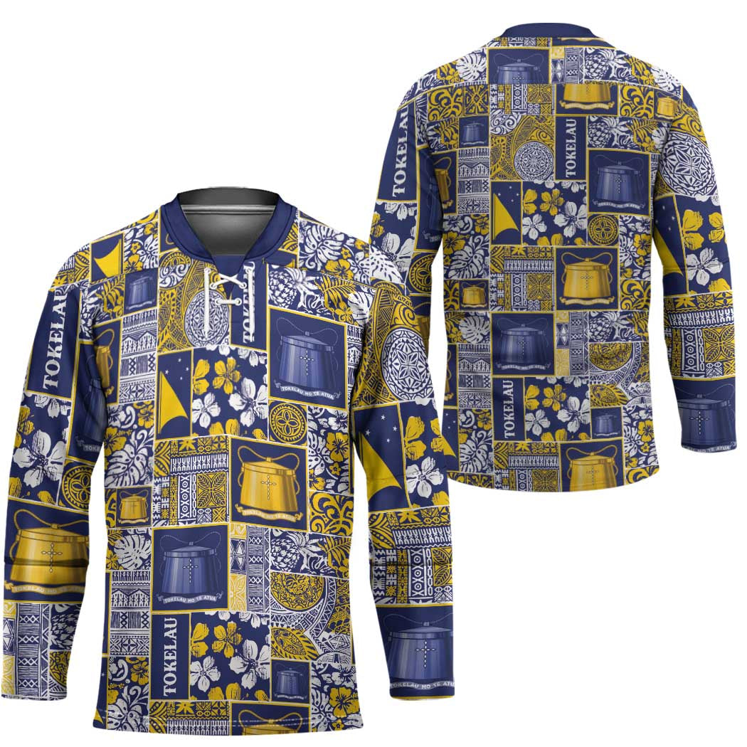 Tokelau Manuia te Kilihimahi Hockey Jersey Pacific Patchwork Xmas Vibes - Polynesian Pride