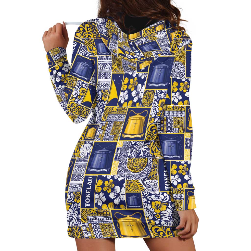 Tokelau Manuia te Kilihimahi Hoodie Dress Pacific Patchwork Xmas Vibes LT9 - Polynesian Pride