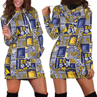 Tokelau Manuia te Kilihimahi Hoodie Dress Pacific Patchwork Xmas Vibes LT9 - Polynesian Pride