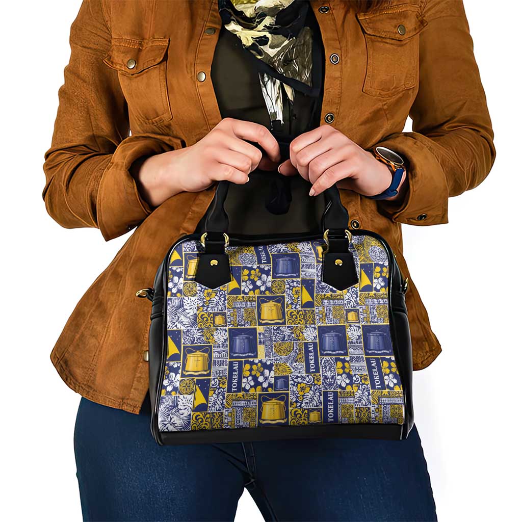 Tokelau Manuia te Kilihimahi Shoulder Handbag Pacific Patchwork Xmas Vibes - Polynesian Pride