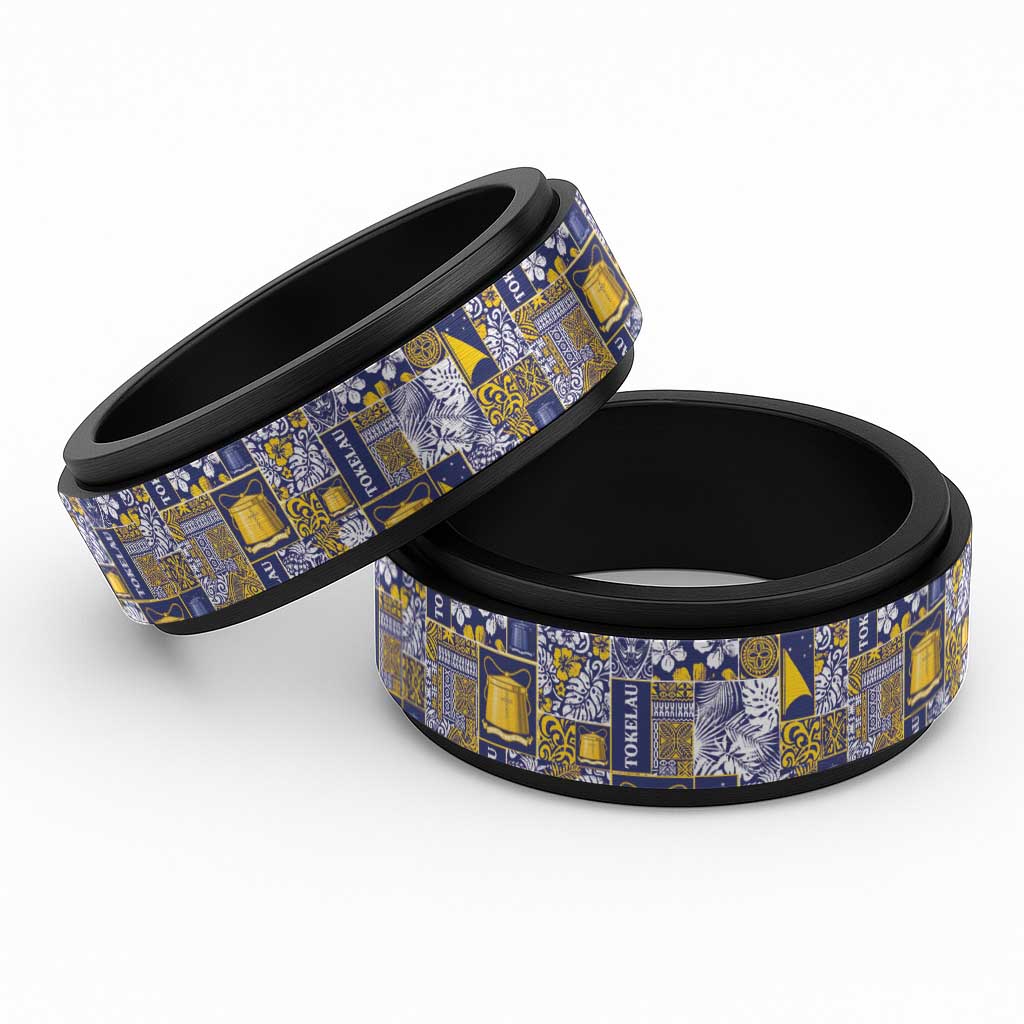 Tokelau Manuia te Kilihimahi Spinner Ring Pacific Patchwork Xmas Vibes - Polynesian Pride