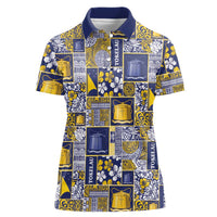 Tokelau Manuia te Kilihimahi Women Polo Shirt Pacific Patchwork Xmas Vibes - Polynesian Pride