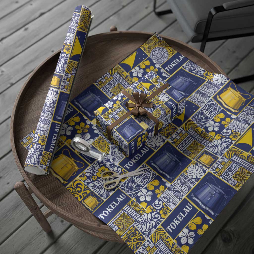 Tokelau Manuia te Kilihimahi Wrapping Paper Pacific Patchwork Xmas Vibes - Polynesian Pride