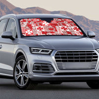 Wallis Et Futuna Kilisimasi Fiefia Auto Sun Shade Pacific Patchwork Xmas Vibes - Polynesian Pride