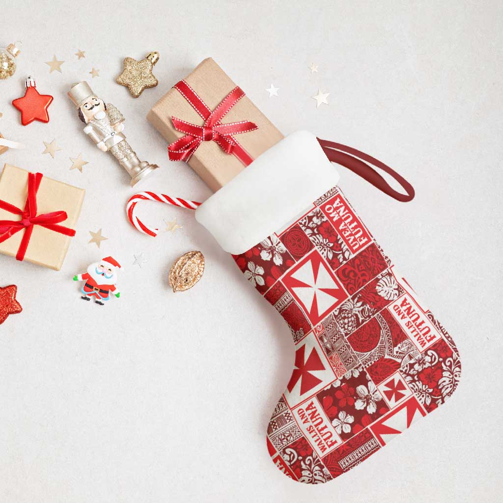 Wallis Et Futuna Kilisimasi Fiefia Christmas Stocking Pacific Patchwork Xmas Vibes LT9 - Polynesian Pride