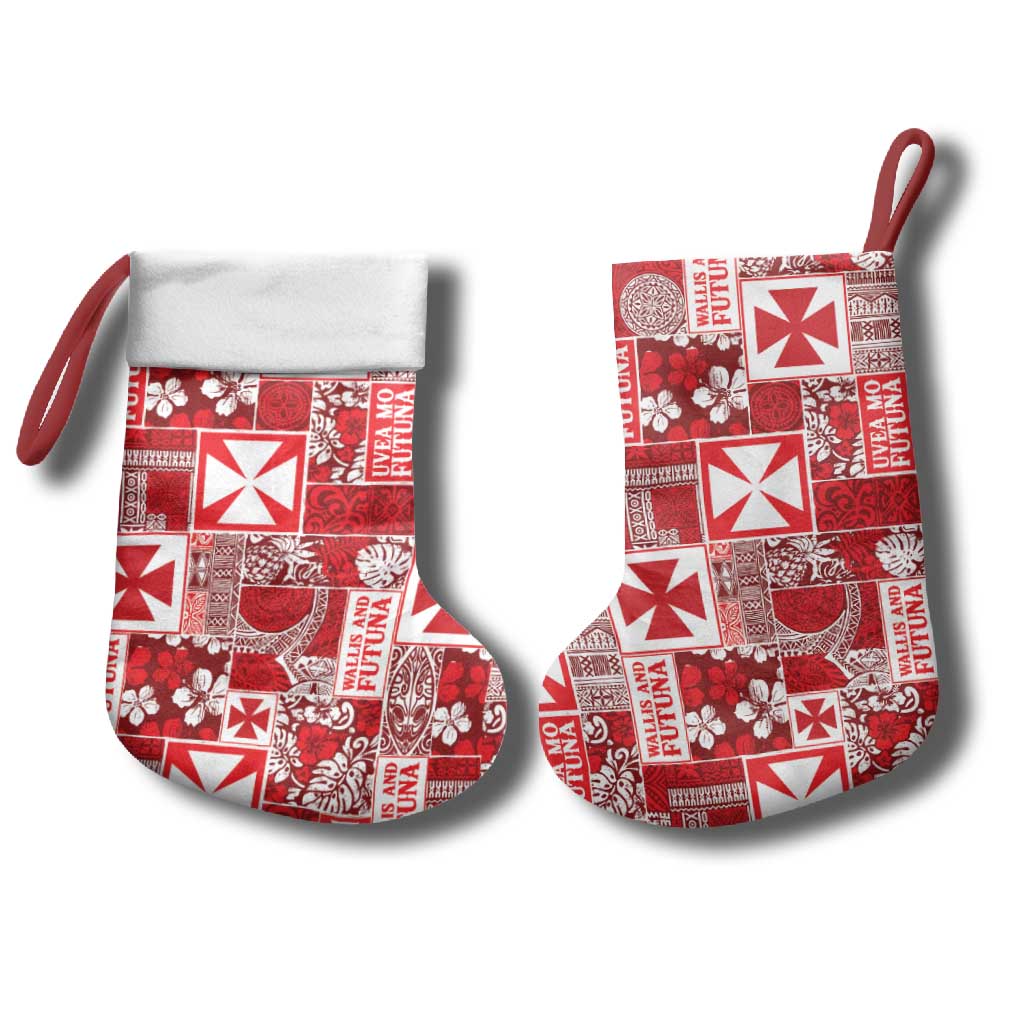 Wallis Et Futuna Kilisimasi Fiefia Christmas Stocking Pacific Patchwork Xmas Vibes LT9 - Polynesian Pride