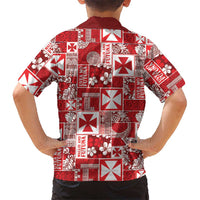 Wallis Et Futuna Kilisimasi Fiefia Family Matching Off Shoulder Maxi Dress and Hawaiian Shirt Pacific Patchwork Xmas Vibes LT9 - Polynesian Pride